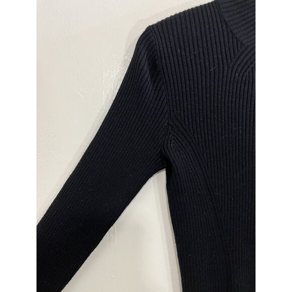 Tory Burch Ribbed Minimalist Quiet Luxe Sweater S Academia Capsule Merino Wool - Picture 7 of 14